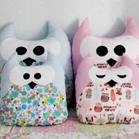 Owl pillow pet cover Throw pillow Theme gift nursery Stuffed animal toy Decorative pillows for teens