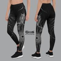 Witchy leggings | zexy shaping tights with Owl Print Asymmetrical design print