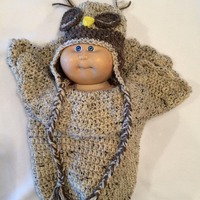 Owl Cocoon & Hat for Baby