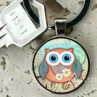 Cute owl keychain, key chain, key ring, key fob, owl keychain, cute owl key chain, gift, craft owl, 