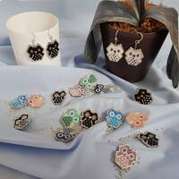 Collier ou boucles d'oreille Hibou en perle Miyuki