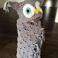Hooded Owl Blanket | Owl Blanket | Gift Idea for Girls | Christmas Gift Idea from Grandma | Handmade