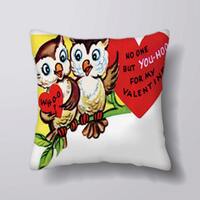 Owl no one but you Valentine Heart Love   - Can Be Customizeable Personlized   -Cushion Cover Case O