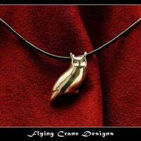 Sterling Silver Great Horned Owl Pendant with silver snake chain