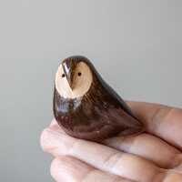Handmade Ceramic Owl Figurine