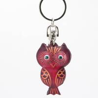 Genuine Handmade Leather Owl Key Chain