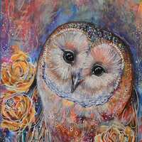 If I Had Wings - Barn Owl Art Print  (Shelby Willis Spirit Animal Collection)