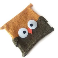 Mustard Owl Baby Hat, Green Owl Baby Hat, Knitted Baby Boy Hat, Kids Hat, Newborn Hat, Christmas Gif