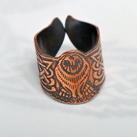 Copper owl ring, Celtic owl ring, wrap around ring, adjustable bird ring, symbol of Athene, goddess 