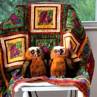 Tropical Owls Baby Quilt