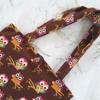 Brown Owl Library Bag | Girls Bookbags | Teacher's Tote Bag | Gift for Teacher | Librarian Gift 