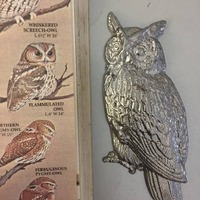 RARE Barn Owl LARGE STEEL Stamping (1 pc)