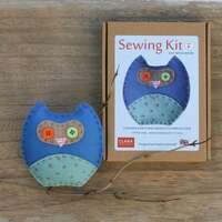 Owl Sewing Kit Blue owl craft kit Children's sewing kit Boys kits Girls kit Kids craft gift Owl 