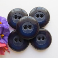 1950s Vintage Big 'Owl Eyes' Mottled Dark Blue Coat Jacket Cape Dress Buttons-30mm