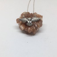 On Sale**Night Flier sterling silver owl pendant necklace