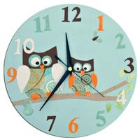 Kids Owl Clock, Nursery Decor, Personalised Clock, Owl Decor, Gift for Owl Lover