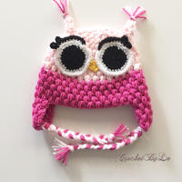 Corchet Owl Beanie Hat Available ( Newborn - Adult)