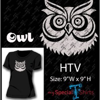 Owl Instant Download SVG Design, Owl Halloween Bling Fashion Digital Download (.svg, dxf .eps) Vinyl