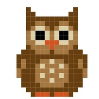 tiny owl cross stitch PDF pattern download
