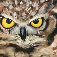 Custom Owl Eyes Painting