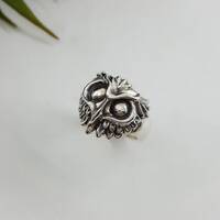 Owl Ring in Sterling Silver, Silver Owl Ring,  Athena Owl Ring, Goddess Ring, Woodland jewelry, Anim