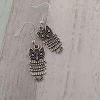 Owl earrings, owl jewellery, bird earrings, bird jewellery, animal earrings, animal jewellery, gifts