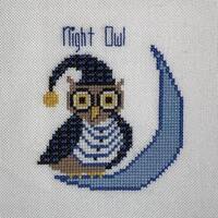 Night Owl Downloadable Cross Stitch Pattern