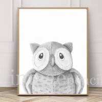 Baby Owl, Nursery Decor, Woodland Animal Print, Woodland Nursery, Forest Animal, Owl Print, Owl Art,