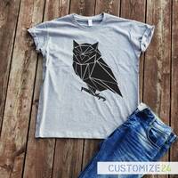 Geometric Owl T-shirt cute t-shirt minimalist t-shirt trendy T-shirt Fashion t-shirt fashion t-shirt