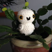 Snowy Owl Amigurumi - MADE to ORDER - Book Lovers, Snowy Owl