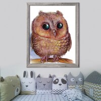 Baby Owl Print, Woodland Nursery Decor Instant Download, Owl Wall Print, Woodlands Animal Art , Bird