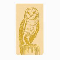 letterpress Barn Owl jotter notepad