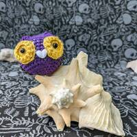 Nonbinary Pride Owl (Nugget) - Amigurumi Crocheted Owl