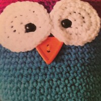 crochet owl pillow, crochet owl pillow, crochet stuffed owl pillow, colorful owl pillow, tooth fairy