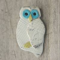Vintage Handmade Owl Brooch/Pin/Costume Jewelry/Retro/Boho