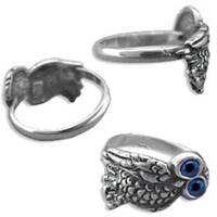 Sterling Silver Ring - Owl, Imported From Greece