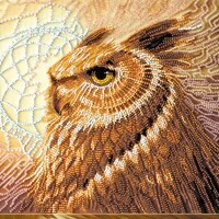 Bead Embroidery Kit: Totem Owl Wall Art DIY Craft Set
