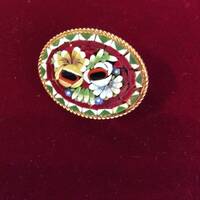 Owl mosaic pin