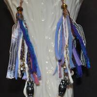 Midnight Owl Tassel Earrings