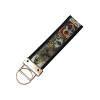 Personalized Fabric Key Chain / Key Fob Owls With Optional Initials