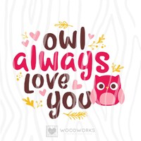 SVG / DXF - Owl Always Love You, Cut File, Infant Baby One-Piece Bodysuit, Instant Download (Funny a
