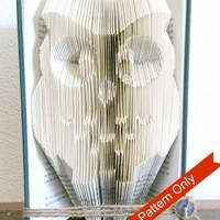 Book Folding Pattern, Owl Pattern, Book Art Papercraft, Personaized Gift, 211 fold Tutorial