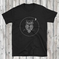 Short-Sleeve Unisex Owl T-Shirt, Men Owl T-Shirt, Women Owl T-Shirt, Men Owl T-Shirt, Women Owl T-Sh