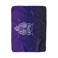 Sherpa Fleece Owl Blanket, Night Sky Blanket, Night Sky Owl Blanket, Unisex Owl Blanket, Night Sky T