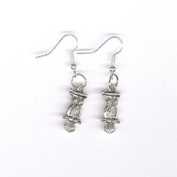 graduation owl earrings, school line, owl earrings, pierced earrings, drop earrings, dangle earrings