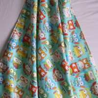 Curious owls flannel baby blanket