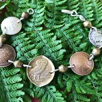Coin Jewelry American Coin Bracelet with Owl Coin.Owl Bracelet with Coins from Silver. Old US Coin B