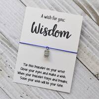 Owl Wish Bracelet cord wish bracelet simple gift cord wish bracelet with an Owl charm Wisdom wish br