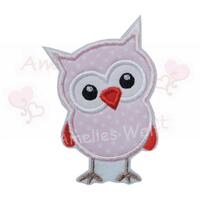 Patch/Applikation/Aufn&auml;her/B&uuml;gelbild/ Eule - 10,0m x 6,0cm - Stoffapplikation owl uhu kaut
