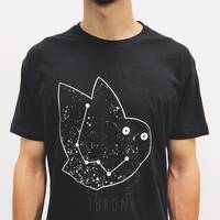 Glowing in dark T-shirt Owl Cassiopeia Constellation shirt Starry Owl Animal T-shirt Black shirt tsh